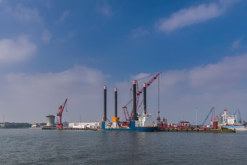 Offshore vessel in port of Rotterdam.  © Riekelt