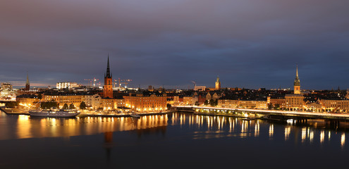 Fototapeta na wymiar General view of Old Town Gamla Stan in Stockholm, Sweden