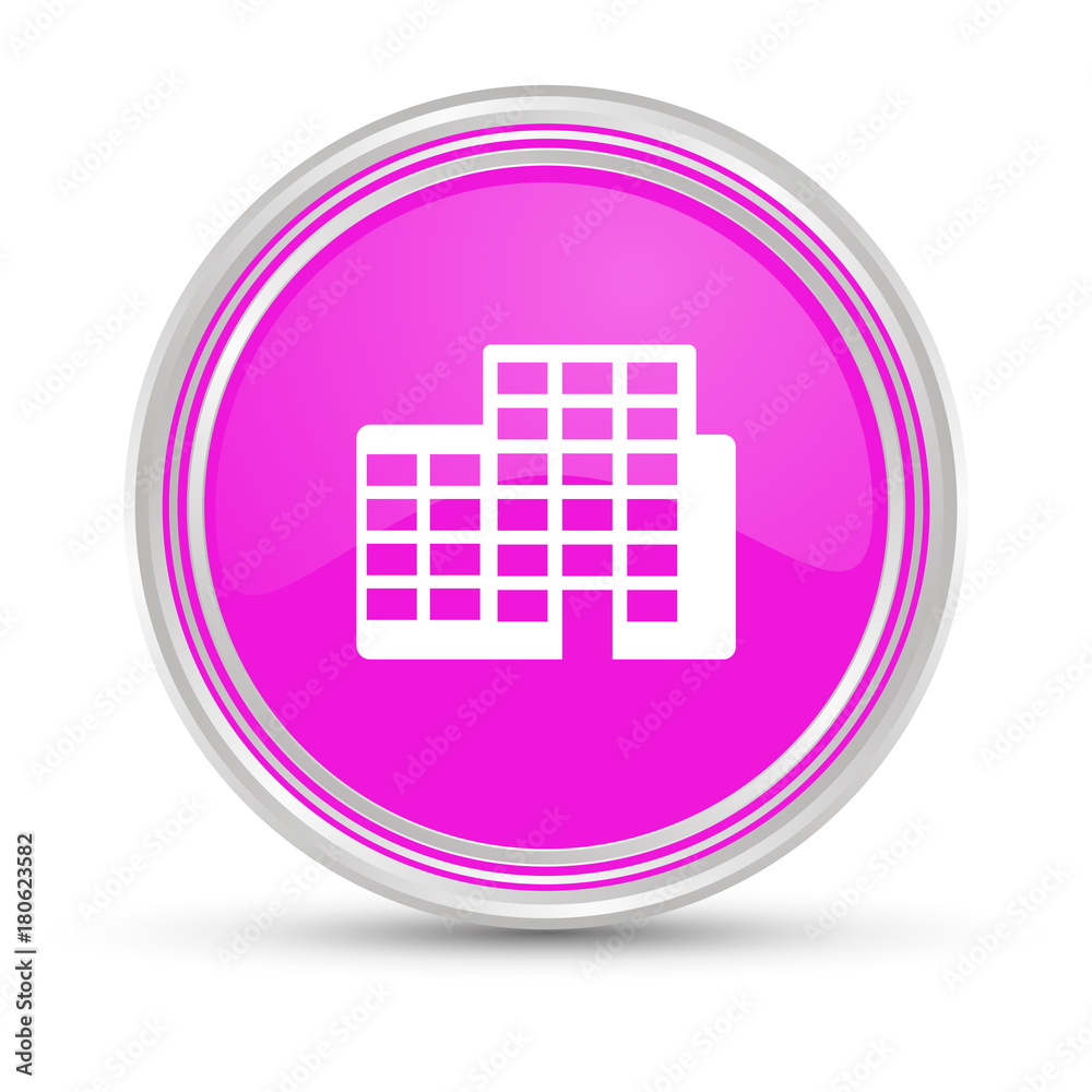 Sticker Pinker Button - Wolkenkratzer