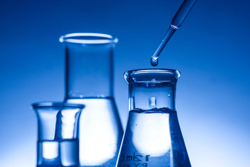 drop liquid  into a test tube