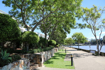 Way at the Brisbane River in Brisbane, Queensland Australia 