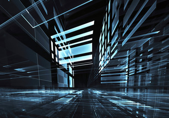 Fractal art - computer image, technological background