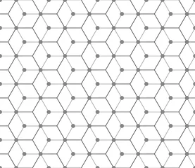 Wall murals Hexagon Hexagonal seamless vector pattern
