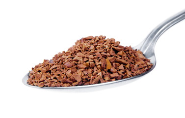 Coffee powder on the spoon