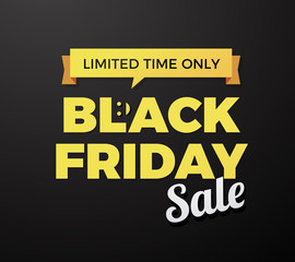 Black Friday sale banner. Vector design