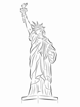 illustration of the Statue of Liberty , vector draw