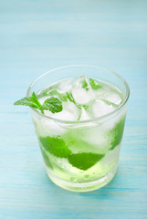 cocktail with mint and ice