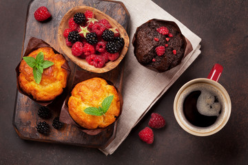 Muffins and coffee