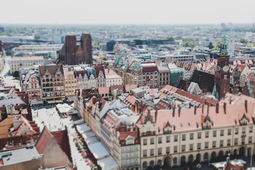 Fototapeta premium Panorama of the Central square in Wroclaw