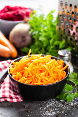 Fresh grated carrot