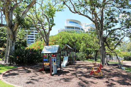 Children's Playground at Kangaroo Point in Brisbane, Queensland Australia