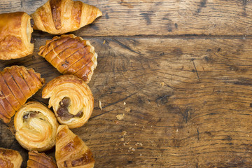 Selection of croissants on a breakfast table