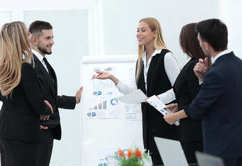 Business people at presentation in office