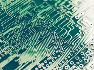 leiterbahnen eines logic boards als closeup