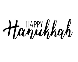 Vector illustration of Happy Hanukkah. 