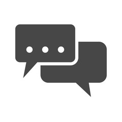 Speech Bubble Flat Vector Icon. Flat icon isolated on the white background. Editable EPS file. Vector illustration.