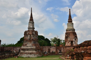 Fototapeta premium AYUTTHAYA ANCIENNE CAPITAL DU SIAM THAILANDE
