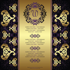 Vintage card. Can be used as certificate. Template of diploma