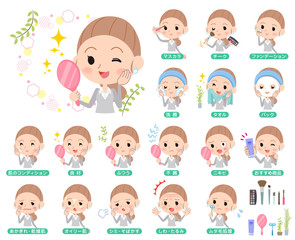 Behind knot hair yellow wear women_beauty