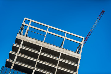 Dźwig w tle budowa 