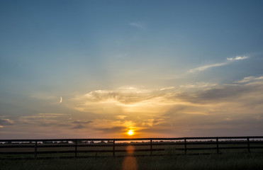 Fototapeta na wymiar Texas sunset