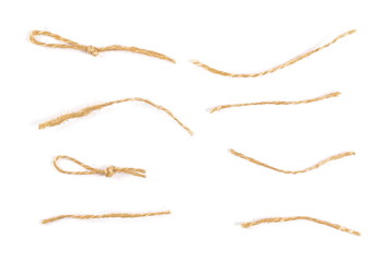 Strings isolated on white background texture