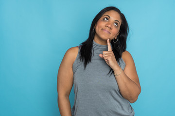 Fototapeta premium Mother On Blue Background