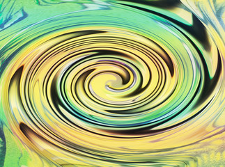 yellow and green vortex background or texture