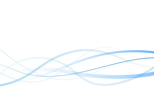 Abstract blue lines on white background