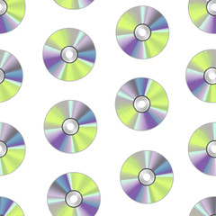 Realistic Detailed Round CD Disk Background Pattern. Vector