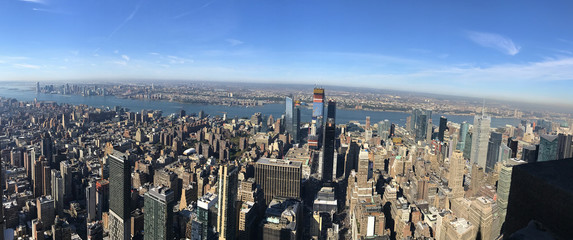 Bird eye view of New York City, Manhattan, USA
