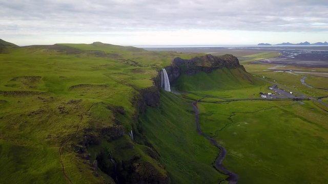 Island Gljufrabui und Seljalandsfoss Wasserfall,