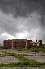 derelict industrial buildings, Hull fish dock. kingston upon Hull
