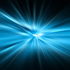 Blue abstract background. Smooth waves and blur, gentle blur and light