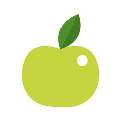 Vector illustration of apple in green colors