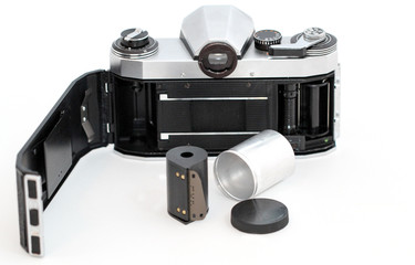 Analog Spiegelreflex Kamera mit Film 