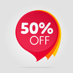 Special offer sale isolated tag red