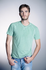 Fototapeta premium blue t-shirt and jeans