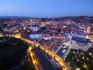 Fototapeta na wymiar Teruel ( Aragón) desde el aire. Fotografia aérea