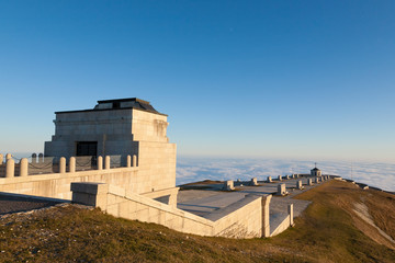 Fototapeta na wymiar Italian alps landmark. First world war memorial