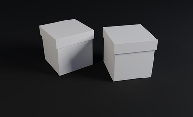 3d render of boxes on a background