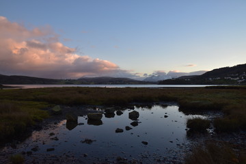 Loch Portree at sunset