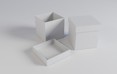3d render of boxes on a background