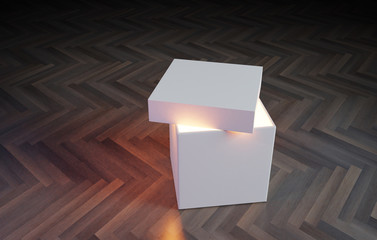 3d render of boxes on a background