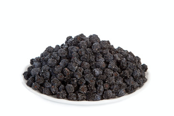 Fototapeta na wymiar Dried black aronia berries