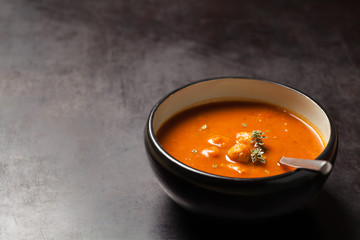 Tomato soup with meatballs