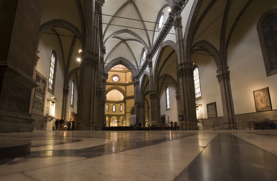  Santa Maria Del Fiore Cathedral Interior In Florence, Italy