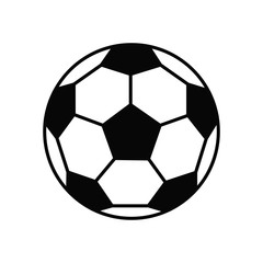Fototapeta premium Soccer ball. Vector icon Flat illustration