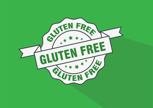 Gluten free rubber stamp icon business concept