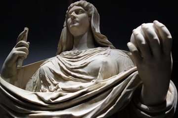 Portrait bust of a young woman